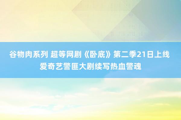 谷物肉系列 超等网剧《卧底》第二季21日上线 爱奇艺警匪大剧续写热血警魂