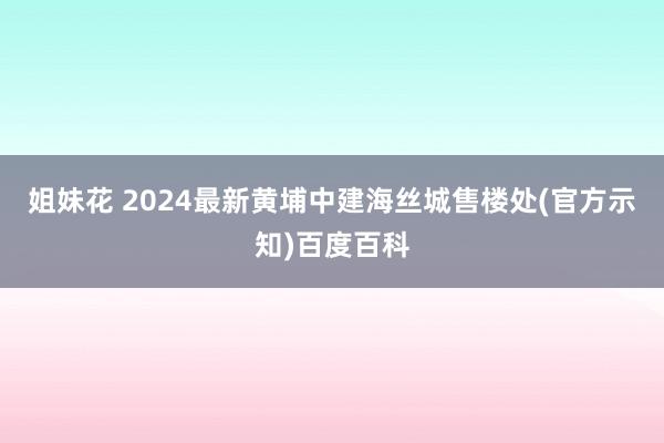 姐妹花 2024最新黄埔中建海丝城售楼处(官方示知)百度百科